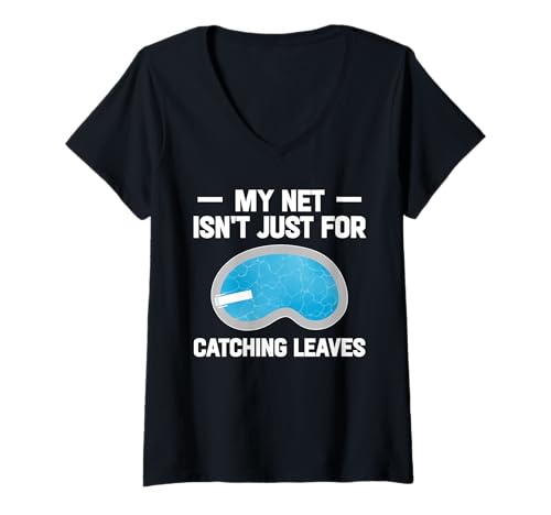 Damen My Net Isnt Just For Catching Leaves Pool Guy Pool Cleaner T-Shirt mit V-Ausschnitt Damen My Net Isnt Just For Catching Leaves Pool Guy Pool Cleaner T-Shirt mit V-Ausschnitt von Poolreinigung Poolpfleger Designs