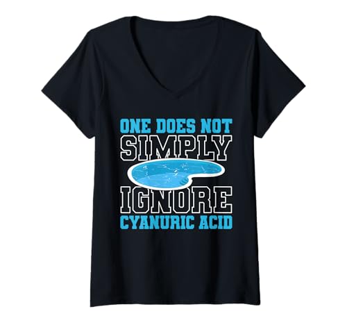 Damen One Does Not Simply Ignore Cyanuric Adic Pool Guy T-Shirt mit V-Ausschnitt Damen One Does Not Simply Ignore Cyanuric Adic Pool Guy T-Shirt mit V-Ausschnitt von Poolreinigung Poolpfleger Designs