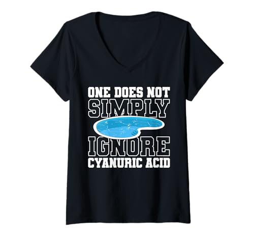 Damen One Does Not Simply Ignore Cyanuric Adic Pool Guy T-Shirt mit V-Ausschnitt Damen One Does Not Simply Ignore Cyanuric Adic Pool Guy T-Shirt mit V-Ausschnitt von Poolreinigung Poolpfleger Designs