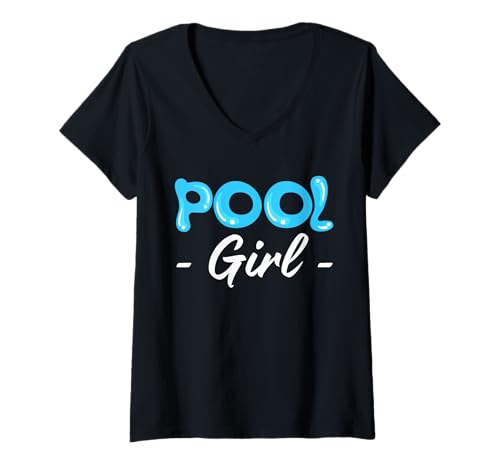 Damen Pool Girl Pool Guy Pool Cleaner T-Shirt mit V-Ausschnitt Damen Pool Girl Pool Guy Pool Cleaner T-Shirt mit V-Ausschnitt von Poolreinigung Poolpfleger Designs