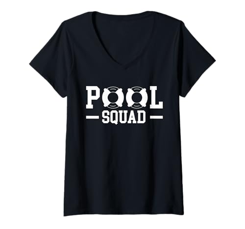 Damen Pool Squad Pool Guy Pool Cleaner T-Shirt mit V-Ausschnitt Damen Pool Squad Pool Guy Pool Cleaner T-Shirt mit V-Ausschnitt von Poolreinigung Poolpfleger Designs