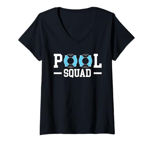 Damen Pool Squad Pool Guy Pool Cleaner T-Shirt mit V-Ausschnitt Damen Pool Squad Pool Guy Pool Cleaner T-Shirt mit V-Ausschnitt von Poolreinigung Poolpfleger Designs
