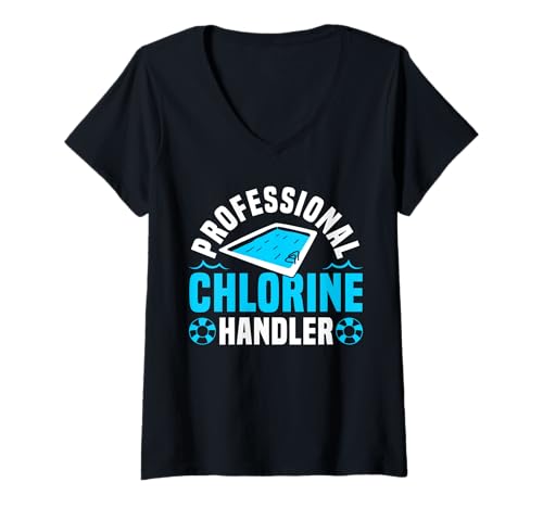 Damen Professional Chlorine Handler Pool Guy Pool Cleaner T-Shirt mit V-Ausschnitt Damen Professional Chlorine Handler Pool Guy Pool Cleaner T-Shirt mit V-Ausschnitt von Poolreinigung Poolpfleger Designs