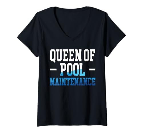 Damen Queen Of Pool Maintenance Pool Guy Pool Cleaner T-Shirt mit V-Ausschnitt Damen Queen Of Pool Maintenance Pool Guy Pool Cleaner T-Shirt mit V-Ausschnitt von Poolreinigung Poolpfleger Designs