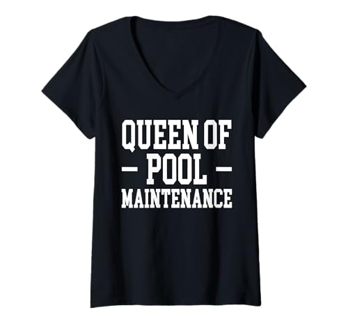 Damen Queen Of Pool Maintenance Pool Guy Pool Cleaner T-Shirt mit V-Ausschnitt Damen Queen Of Pool Maintenance Pool Guy Pool Cleaner T-Shirt mit V-Ausschnitt von Poolreinigung Poolpfleger Designs
