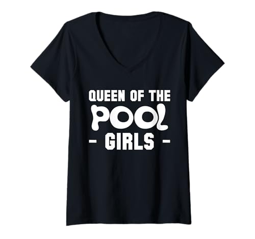 Damen Queen Of The Pool Girls Pool Guy Pool Cleaner T-Shirt mit V-Ausschnitt Damen Queen Of The Pool Girls Pool Guy Pool Cleaner T-Shirt mit V-Ausschnitt von Poolreinigung Poolpfleger Designs