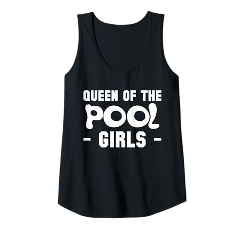 Damen Queen Of The Pool Girls Pool Guy Pool Cleaner Tank Top von Poolreinigung Poolpfleger Designs
