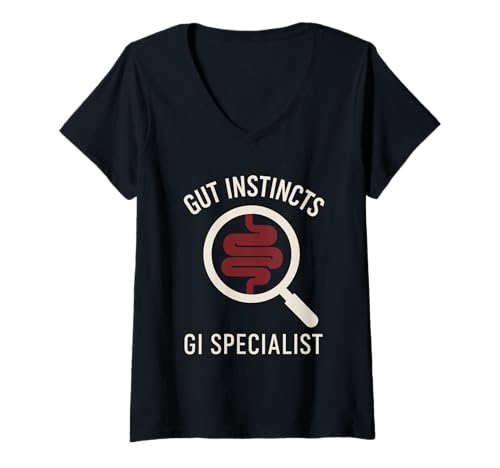 Damen Gastroenterologe lizenziert zu Scope Funny GI Doctor Medical T-Shirt mit V-Ausschnitt Damen Gastroenterologe lizenziert zu Scope Funny GI Doctor Medical T-Shirt mit V-Ausschnitt von Poop Joke Doctor Gift GI Specialist Medical Humor