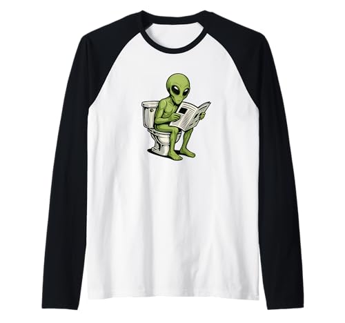 Lustiges Pooping Alien in Toilette Kostüm für Jungen und Mädchen Raglan Lustiges Pooping Alien in Toilette Kostüm für Jungen und Mädchen Raglan von Pooping Alien Outfit