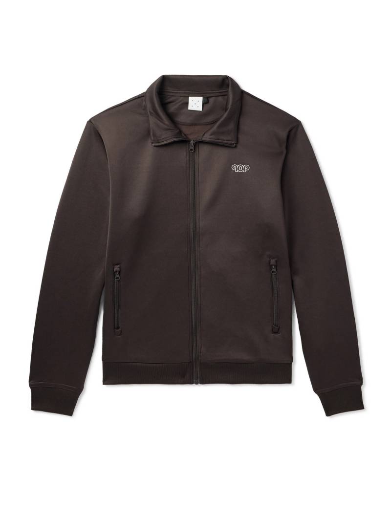 POP TRADING COMPANY - Pub Logo-Embroidered Shell Track Jacket - Men - Brown - M von POP TRADING COMPANY