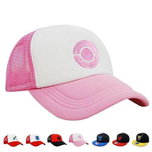 PopCrew Jungs Gestickte Team-Trainer-Hut für Anime Cosplay, Trucker, Snapback Cap Einheitsgröße Rosa von PopCrew