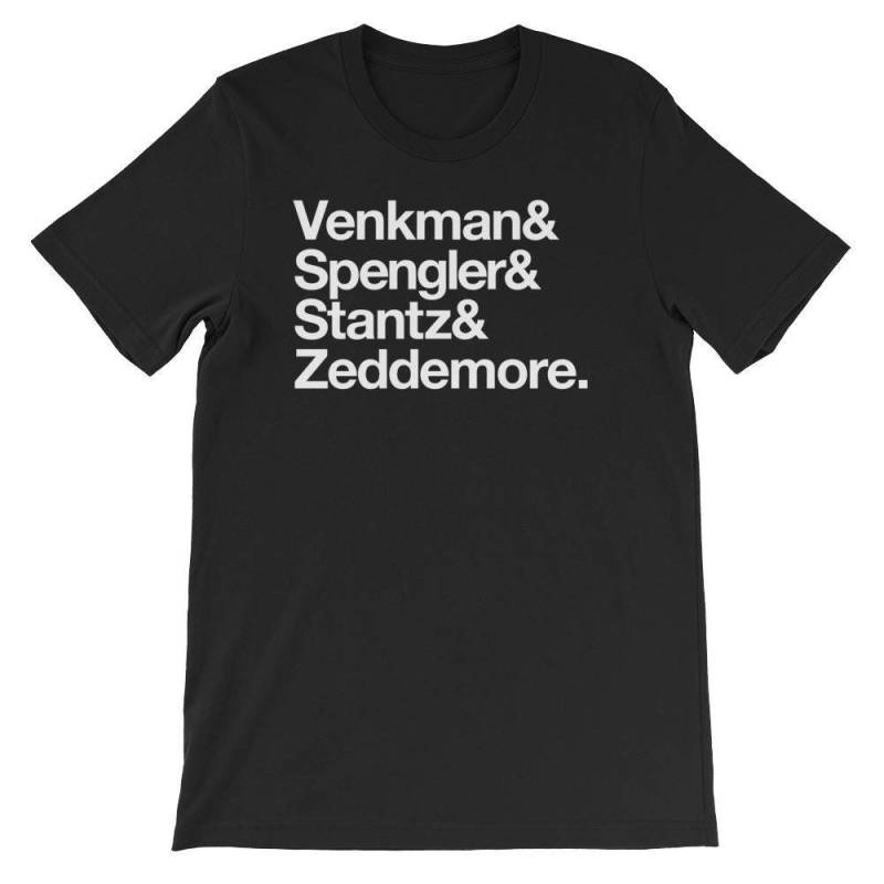 Venkman & Spengler Stantz & Zeddemore - Kurzarm Unisex T-Shirt Ghostbusters Film 80Er Jahre von PopFrenzy