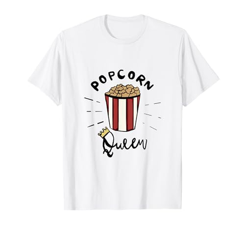 Popcorn Kostüm Damen Popcorn Queen T-Shirt von Popcorn Designs & Kino Geschenke