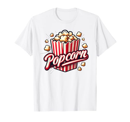 Popcorn Kostüm Kinder T-Shirt, Kinder, Unisex, Kurzarm, T-Shirt, Weiß, S, Klassisch von Popcorn Kostüm Kinder
