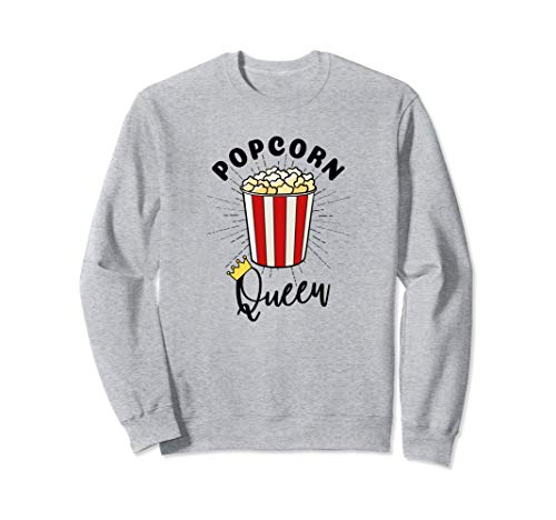 Popcorn T-Shirt - Popcorn Kostüm Damen Popcorn Queen Sweatshirt von Popcorn Shirts & Kino Geschenke