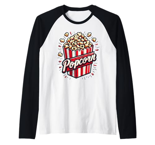 Popcorn Tshirt Damen Raglan von Popcorn Tshirt Damen