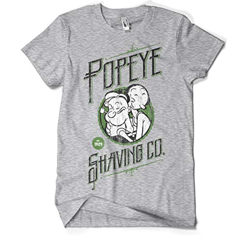 Offizielles Lizenzprodukt von Popeye's Shaving Co T-Shirt, grau meliert, 3XL von Popeye