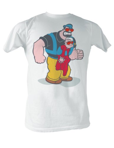 Popeye - Pappa Brutus Herren T-Shirt in Weiß, XX-Large, White von Popeye