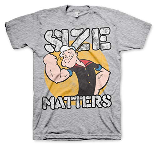 Popeye Size Matters T-Shirt grün, grau meliert, L von Popeye