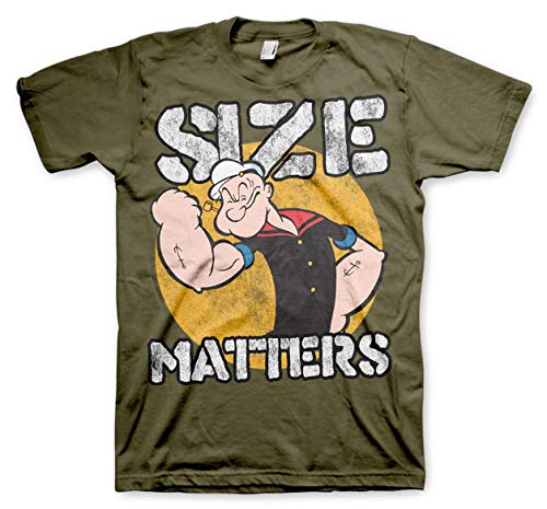 Popeye Size Matters T-Shirt grün, olivgrün, 3XL von Popeye