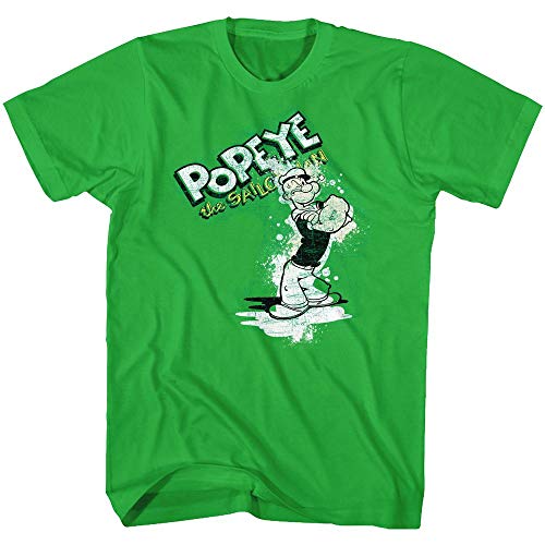 Popeye - Splat Männer T-Shirt In Kelly Green, Large, Kelly Green Popeye - Splat Männer T-Shirt In Kelly Green, Large, Kelly Green von Popeye