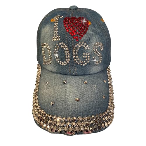 Popfizzy Bedazzled Hut für Frauen Strass Denim Hut Lustige Erwachsene Bling Hüte Geburtstagsgeschenke für Frauen Verstellbar Einheitsgröße von Popfizzy