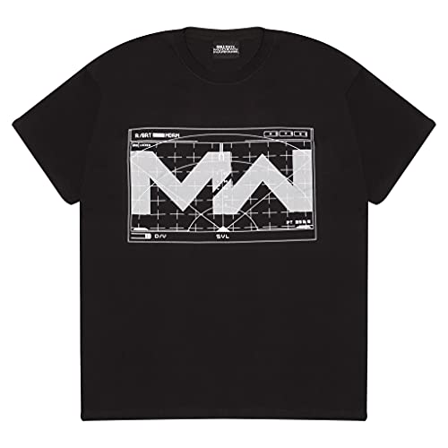 Call of Duty - Modern Warfare Reveal Map T Shirt, Adultes, S-2XL, Schwarz, Offizielle Handelsware von Popgear