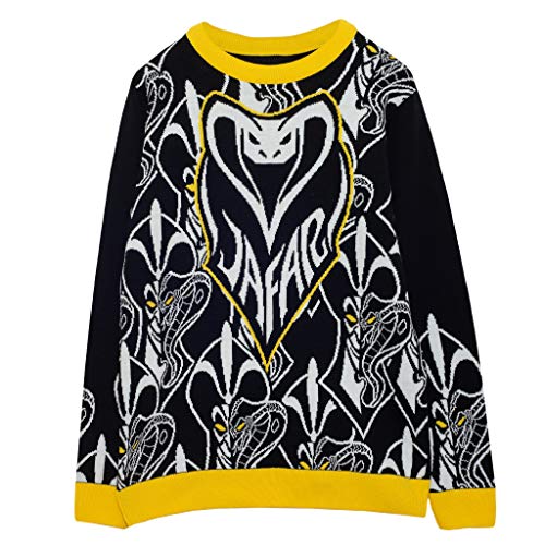 Disney Aladdin Jafar Cobra Head Strickpullover, Adultes, XS-3XL, Schwarz, Offizielle Handelsware von Popgear