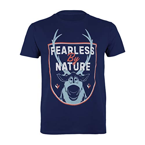 Disney Frozen 2 Sven Fearless by Nature T Shirt, Kinder, 104-134, Marine, Offizielle Handelsware von Popgear