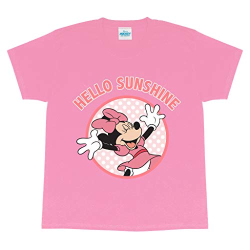 Disney Minnie Mouse Hallo Sonnenschein Mädchen-T-Shirt Rosa 92 | Klassische Cartoon, Geschenkidee für Mädchen von Popgear