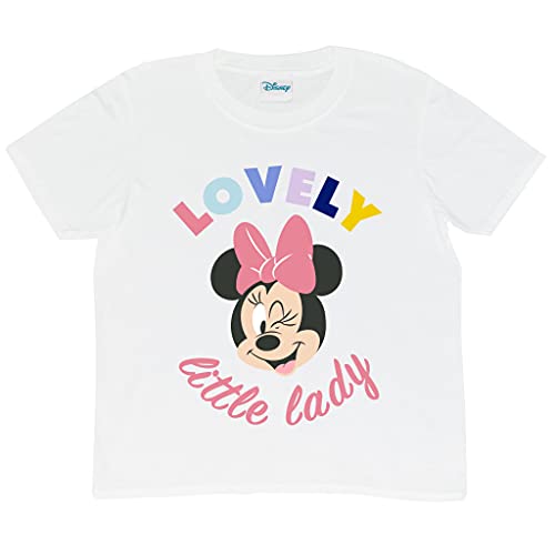 Disney Minnie Mouse Schöne kleine Dame Mädchen-T-Shirt Weiß 92 | Mickey Mouse und Freunde, Geschenkidee für Mädchen von Popgear