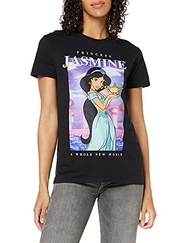 Disney Princess Jasmine Eine ganz Neue Welt Frauen Freund fit T-Shirt schwarz XXL | Geschenkidee für Damen, Charakter Oben von Popgear