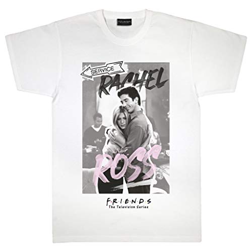 Friends Mr Rachel Mrs Ross T Shirt, Adultes, S-XXL, Weiß, Offizielle Handelsware von Popgear