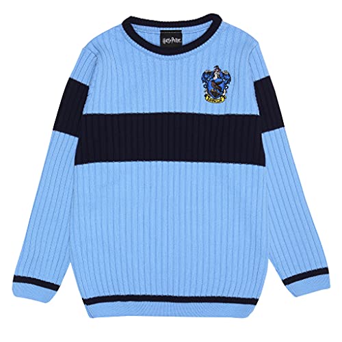 Harry Potter Ravenclaw Quidditch Junge Strickpullover Blau 116 | Geschenkidee für Jungen, Hogwarts Zauberwelt von Popgear