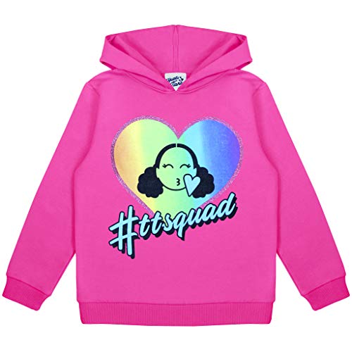 Hearts by Tiana TT Kader Mädchen Kapuzenpulli Rosa 104 | 5-12, Mädchen T-Shirt, Kinderkleidung, Tiana Wilson, Kindergeburtstags-Geschenk-Idee von Popgear