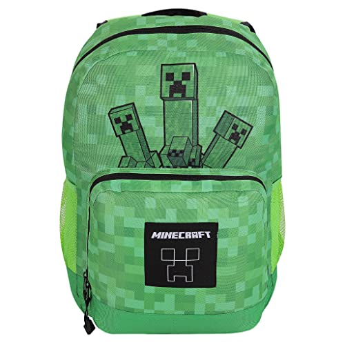 Minecraft Three Creepers Rucksack, Kinder, One Size, Green/Black, Offizielle Handelsware von Popgear