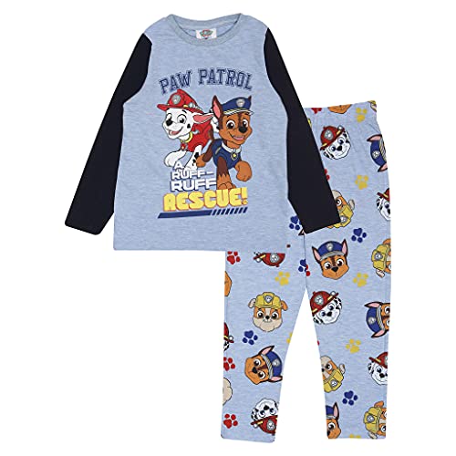 Popgear Jungen Paw Patrol Ruff Ruff Rescue Boys Light Blue Long Pyjamas Set, Hellblau, 1-2 Jahre von Popgear