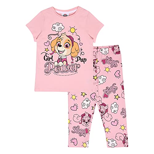 Paw Patrol Skye Mädchen Pup Macht Mädchen Langer Pyjama Set Blasses Rosa 104 | Mädchen Paw Patrol Geschenke, School Girls PJs, Kinderkleidung, Kindergeburtstags-Geschenk-Idee von Popgear