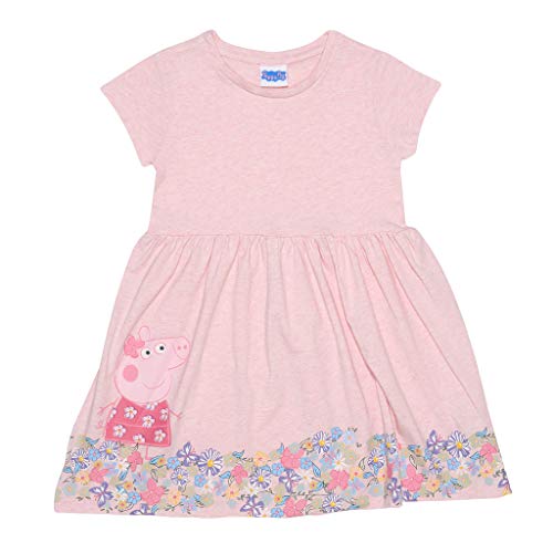 Peppa Pig Blumen Kleid, Mädchen, Blassrosa, Offizielle Handelsware von Popgear