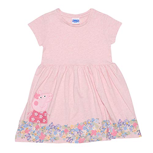 Peppa Pig Blumen Mädchen-Kleid Blassrosa 98 | Geschenkidee für Mädchen, Kleinkind-Größen von Popgear