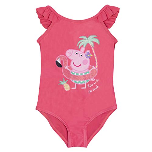 Peppa Pig Flamingo Baby-Badeanzug Rosa 1-2 Jahre | Geschenkidee für Mädchen, Kinderbekleidung, Baby & Kleinkind Größen von Popgear