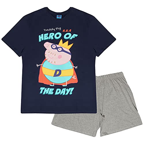 Peppa Pig Kurzer Pyjama, Blau, Offizielle Handelsware von Popgear