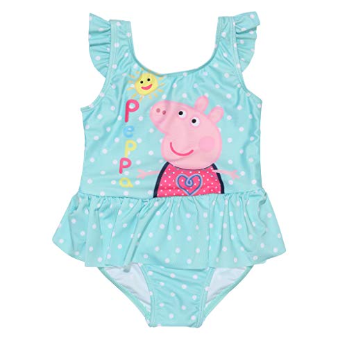 Peppa Pig Sonnenschein Baby-Badeanzug Pale Turquoise 92 | Geschenkidee für Mädchen, Kinderbekleidung, Baby & Kleinkind Größen von Popgear