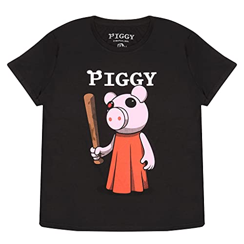 Piggy Baseballschläger Jungen-T-Shirt Schwarz 116 von Popgear