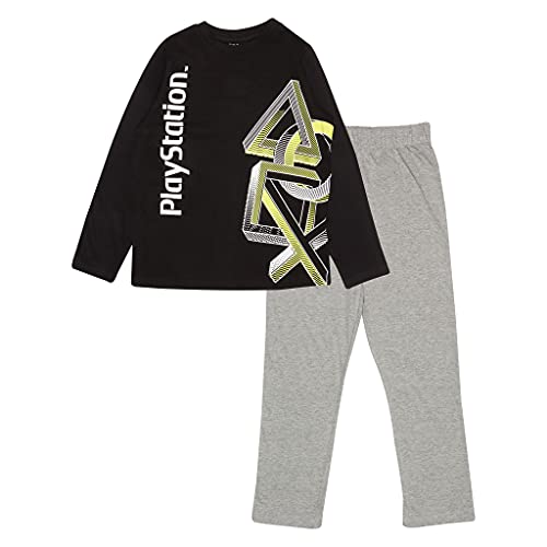 Playstation Icons Jungen Lange Pyjamas Set Schwarz 116 | PS4 PS5 Gamer Geschenke, Schule Jungen PJs, Kinderkleidung, Kindergeburtstags-Geschenk-Idee von Popgear