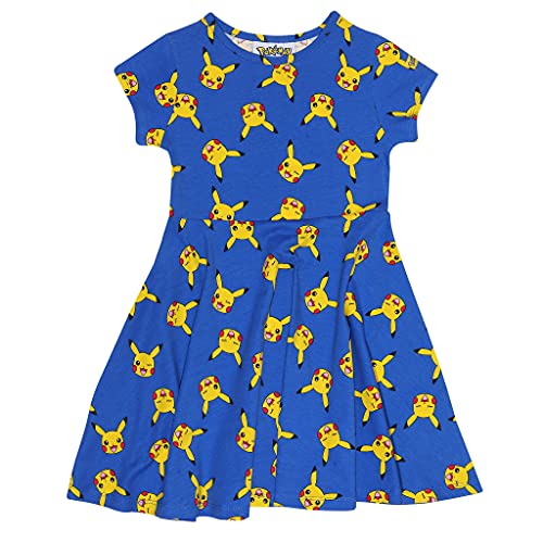 Pokemon Pikachu Gesicht AOP Girls Kleid blau 10-11 Jahre | Pokemon 25th Anniversary, Limited Edition, Collectible von Popgear