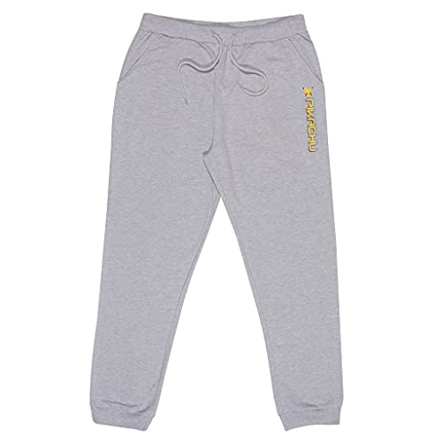 Pokemon Pikachu Jogginghose, Adultes, XS-5XL, Heather Grey, Offizielle Handelsware von Popgear