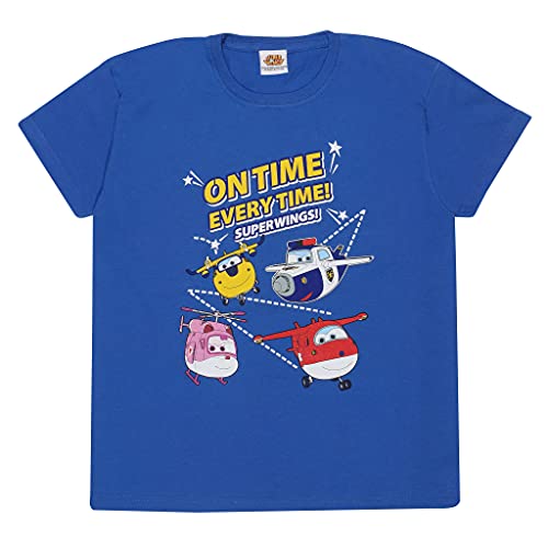 Popgear Jungen Super Wings on Time Every Time Boys T-shirt Royal Blue T Shirt, Königsblau, 2-3 Jahre EU von Popgear