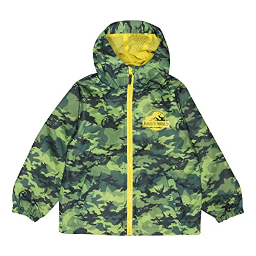 Popgear Jurassic World Camo Logo Jungen Regen Mac Green 9-10 Jahre von Popgear