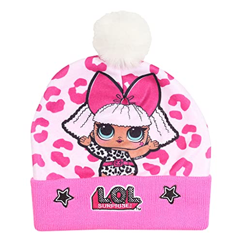 Popgear Mütze mit Pom, Mädchen, One Size, Rosa, Offizielle Handelsware von Popgear